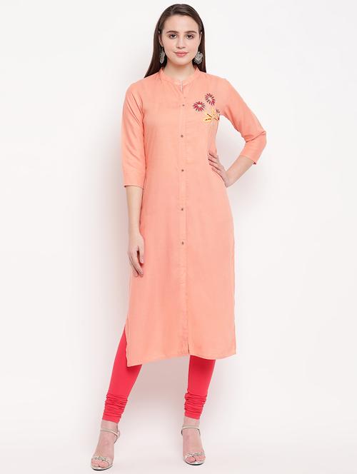 embellished straight kurta - 16954764 - Standard Image - 1