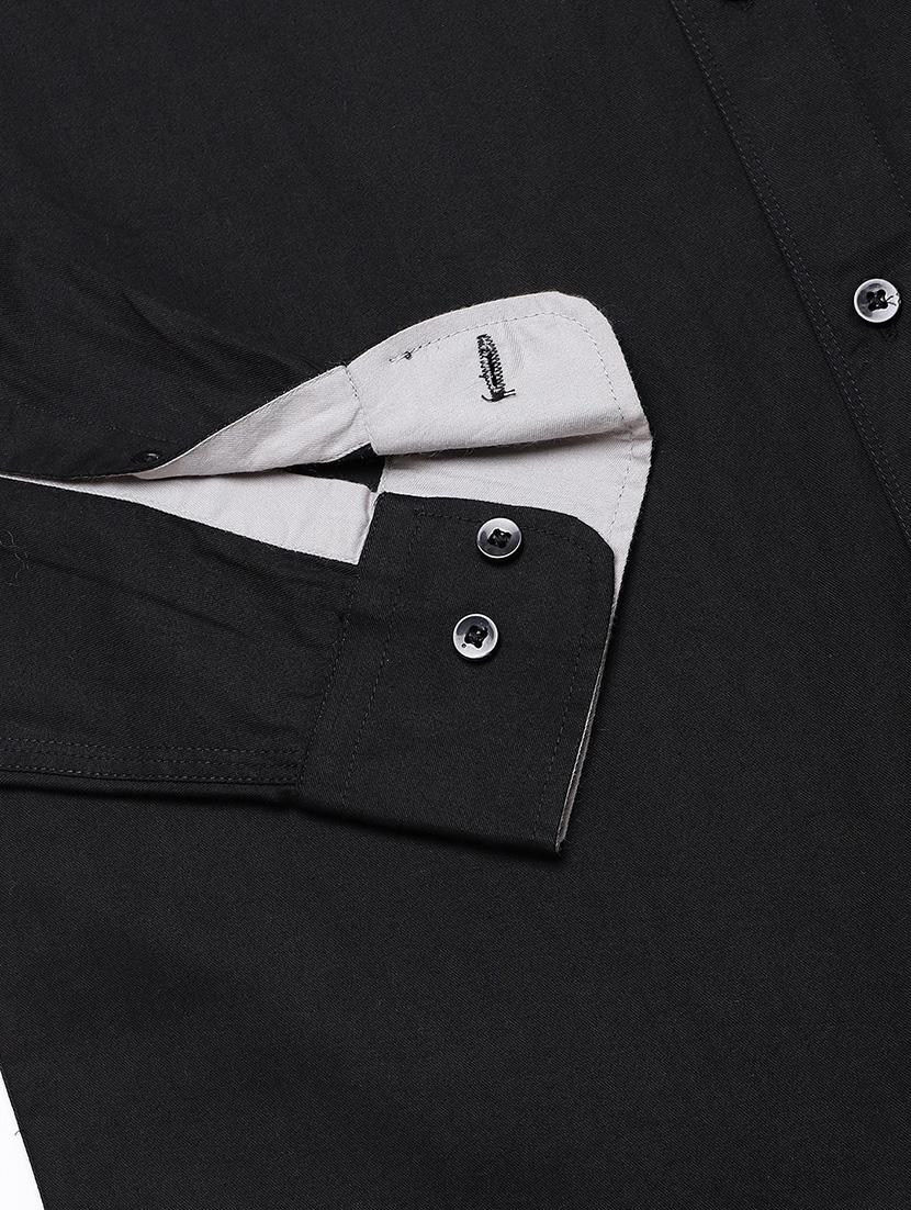black solid casual shirt - 16954766 - Zoom Image - 6