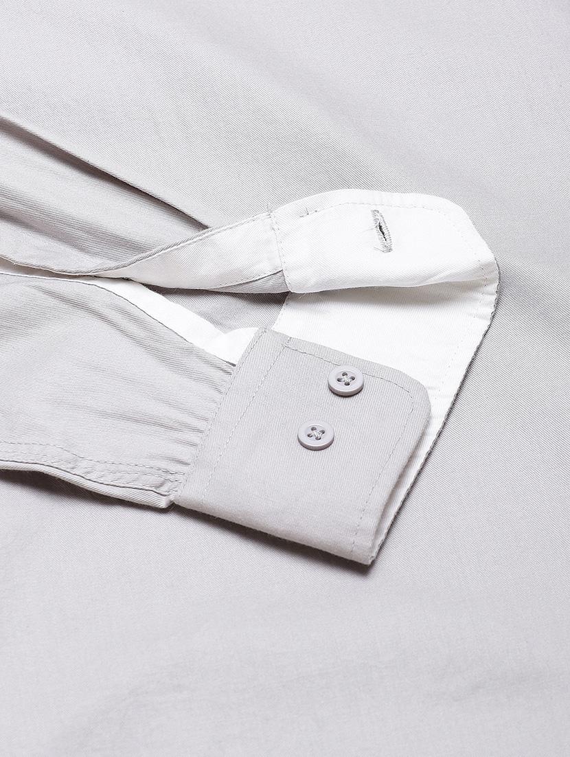 grey solid casual shirt - 16954767 - Zoom Image - 6