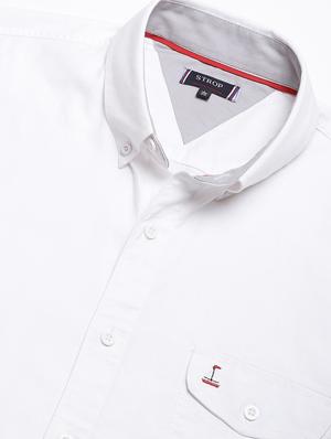 white solid casual shirt - 16954768 - Standard Image - 6