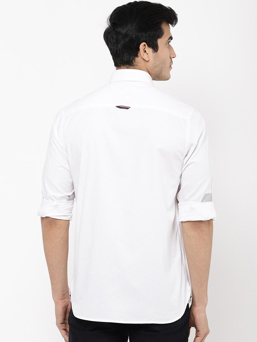 white solid casual shirt - 16954768 - Zoom Image - 3