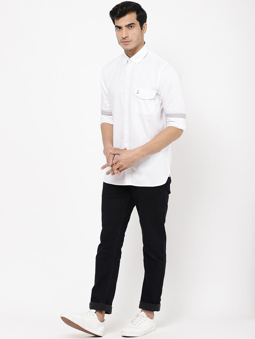 white solid casual shirt - 16954768 - Zoom Image - 4