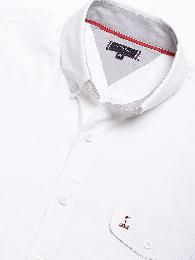 white solid casual shirt - 16954768 - Zoom Image - 6