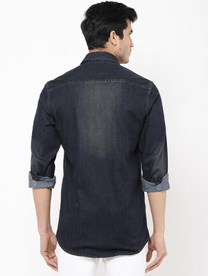 black faded casual shirt - 16954773 - Standard Image - 3