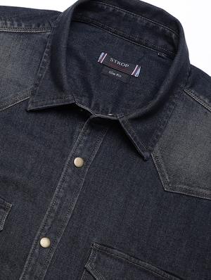 black faded casual shirt - 16954773 - Standard Image - 6