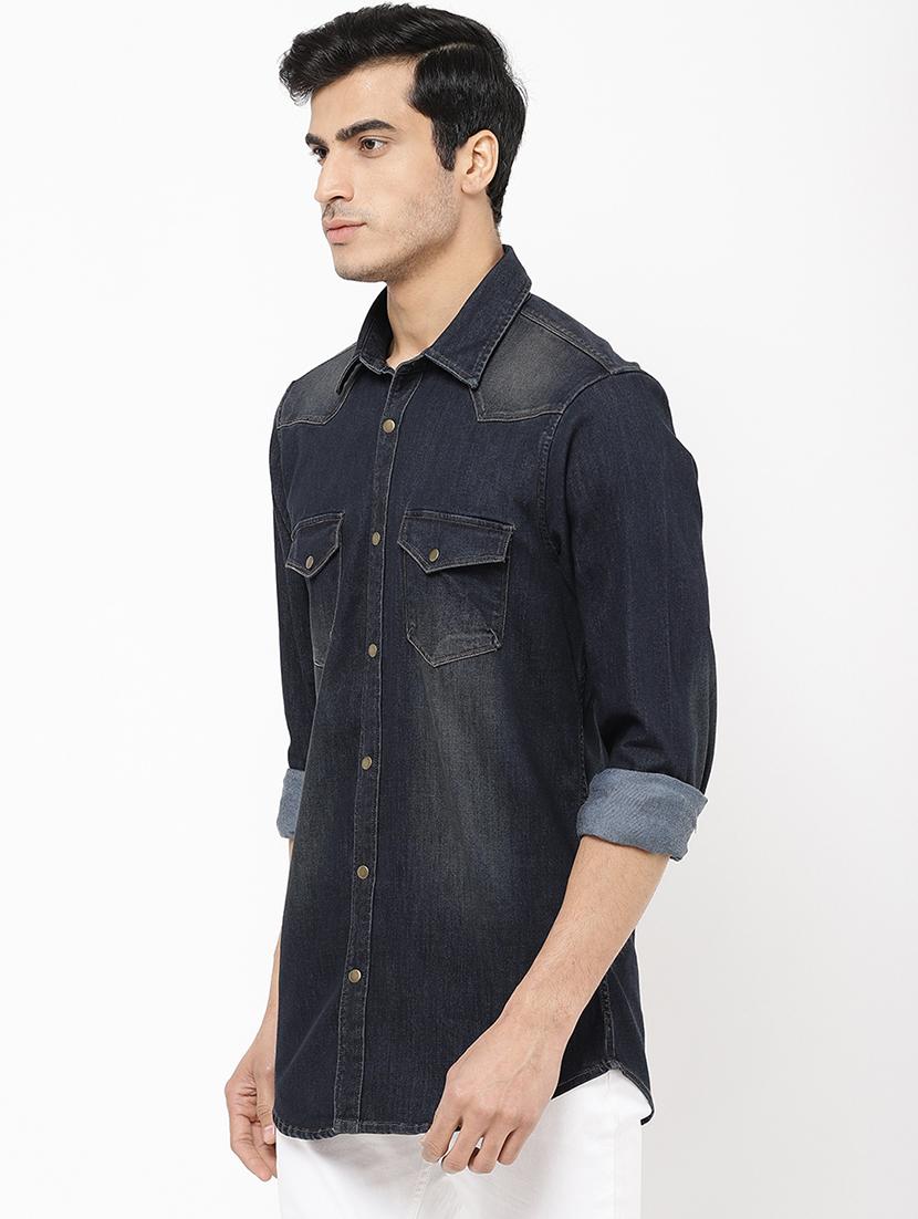 black faded casual shirt - 16954773 - Zoom Image - 2