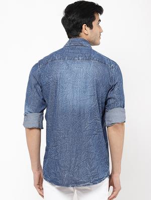 blue faded casual shirt - 16954775 - Standard Image - 3
