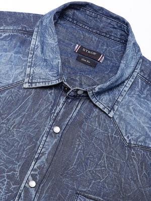blue faded casual shirt - 16954775 - Standard Image - 5
