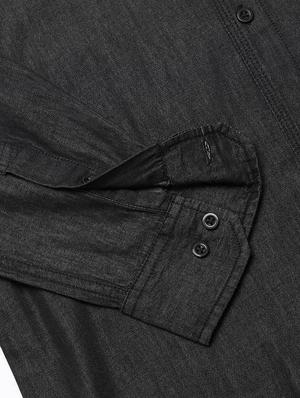 black solid casual shirt - 16954779 - Standard Image - 6