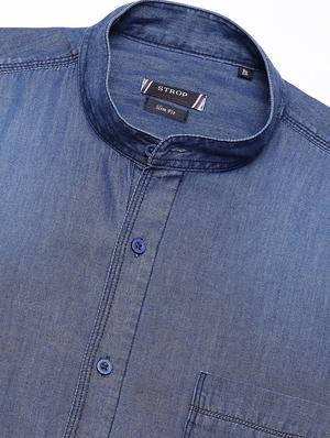 blue faded casual shirt - 16954780 - Standard Image - 5