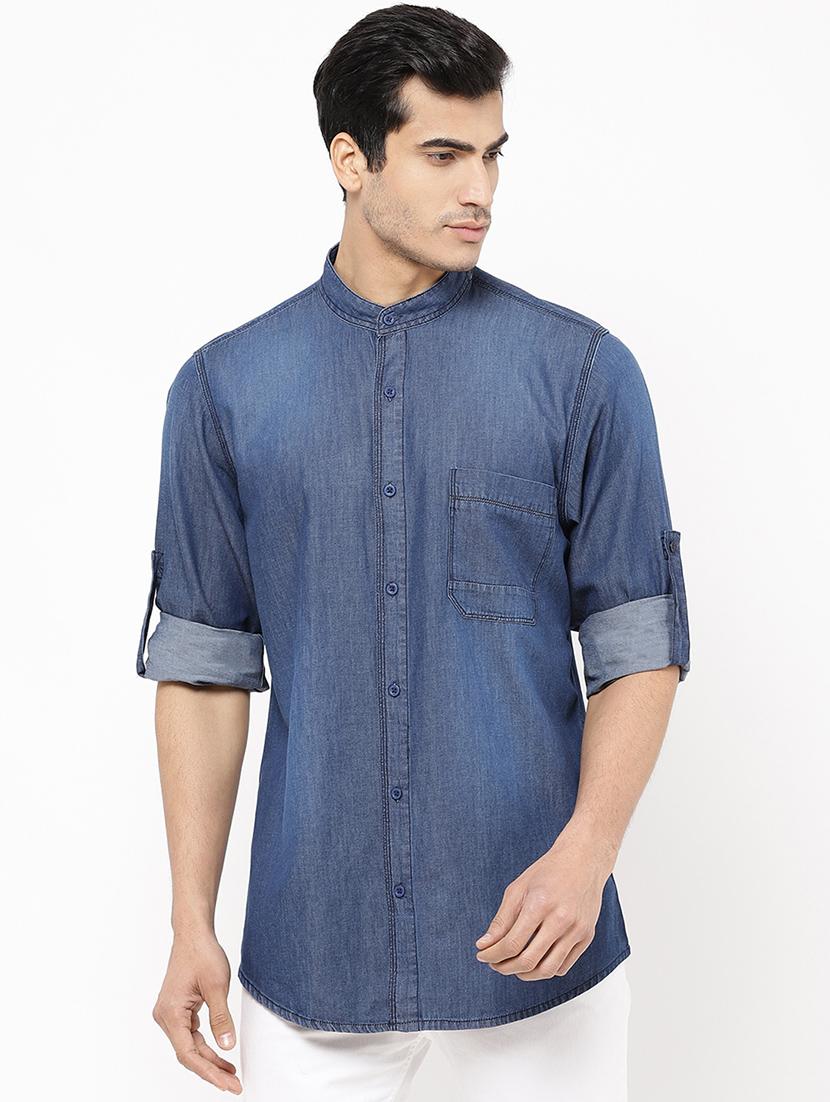 blue faded casual shirt - 16954780 - Zoom Image - 1