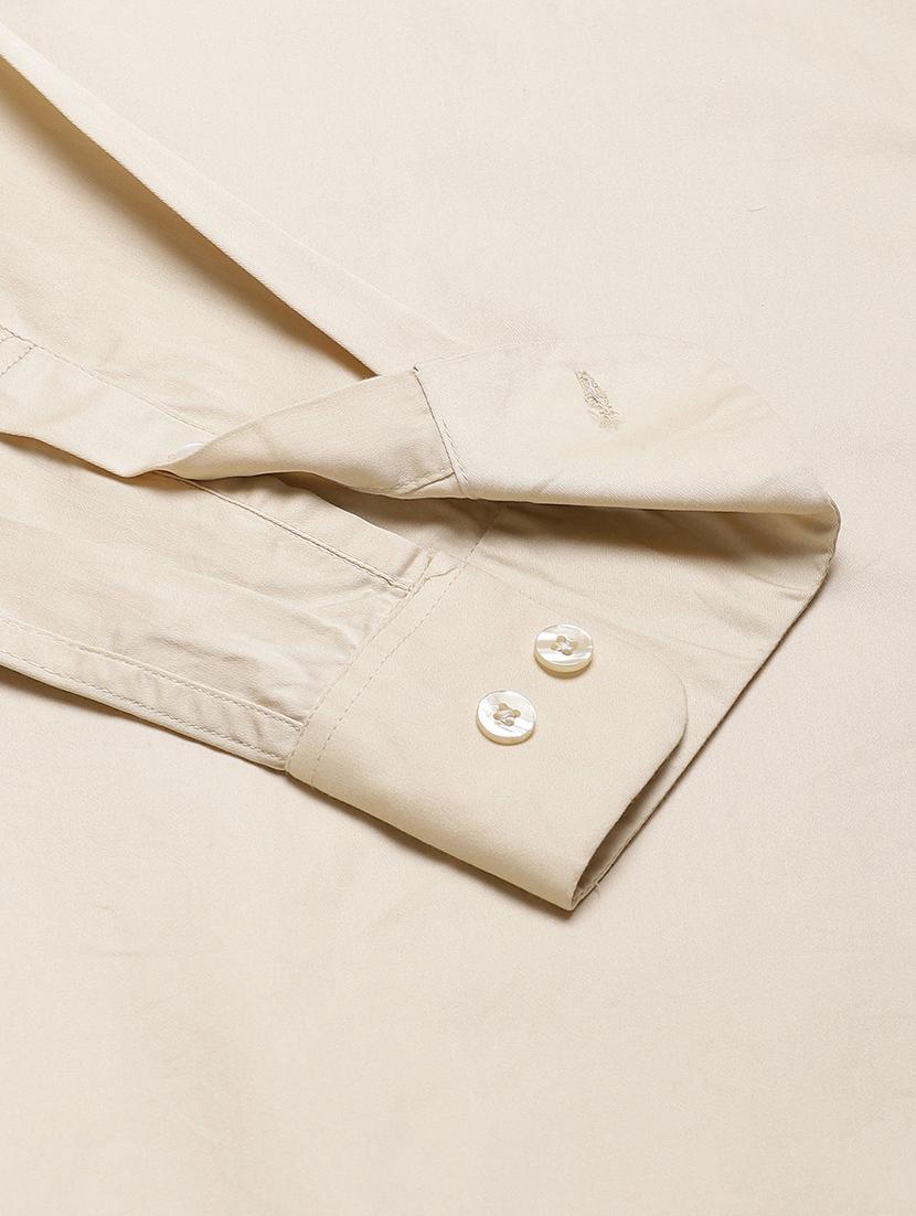 beige solid casual shirt - 16954782 - Zoom Image - 6