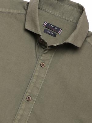 green solid casual shirt - 16954783 - Standard Image - 5