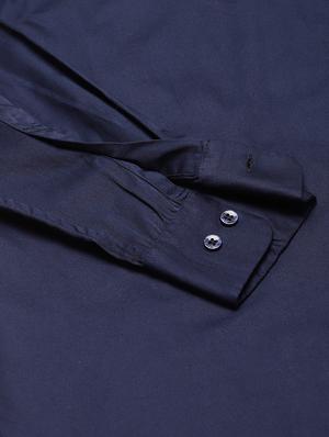 blue solid casual shirt - 16954784 - Standard Image - 6