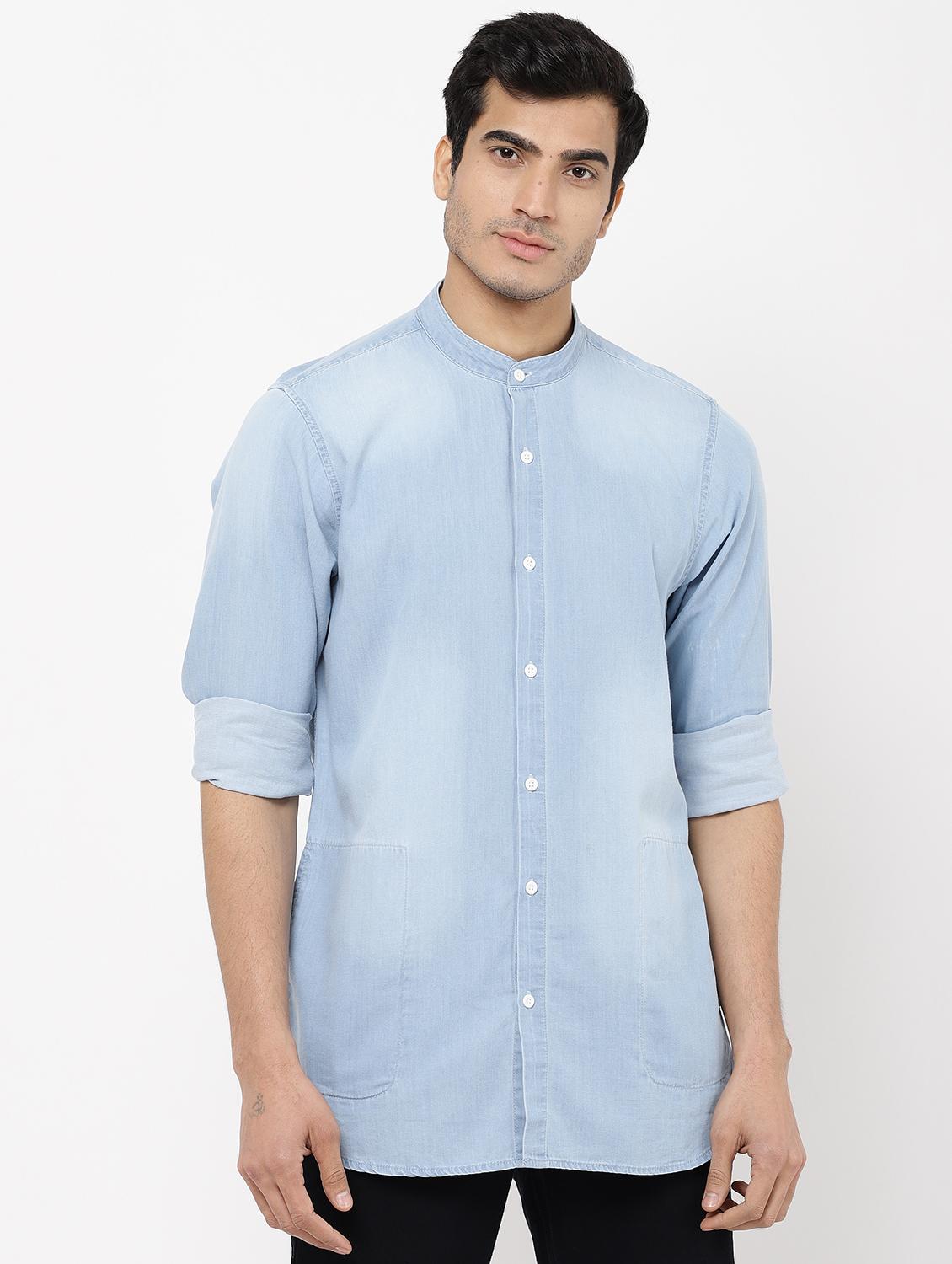 light blue faded casual shirt - 16954789 - Zoom Image - 1