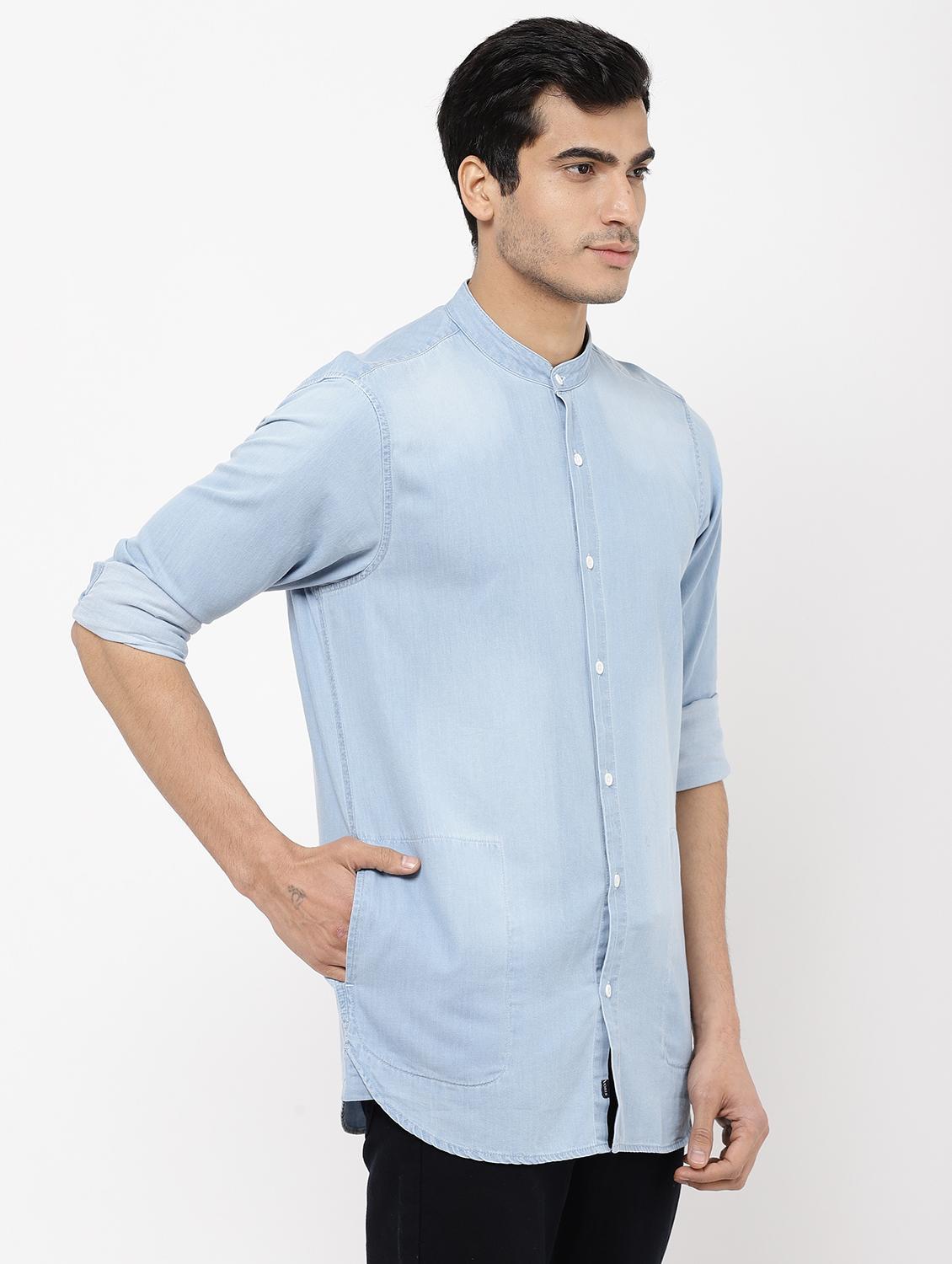 light blue faded casual shirt - 16954789 - Zoom Image - 2