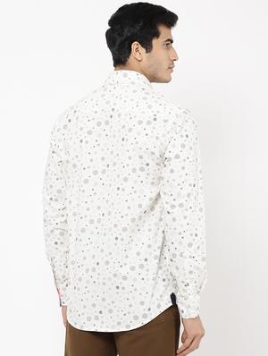 white printed casual shirt - 16954796 - Standard Image - 3