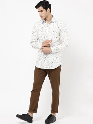 white printed casual shirt - 16954796 - Standard Image - 4