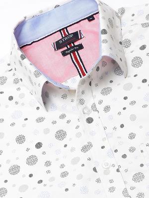 white printed casual shirt - 16954796 - Standard Image - 5