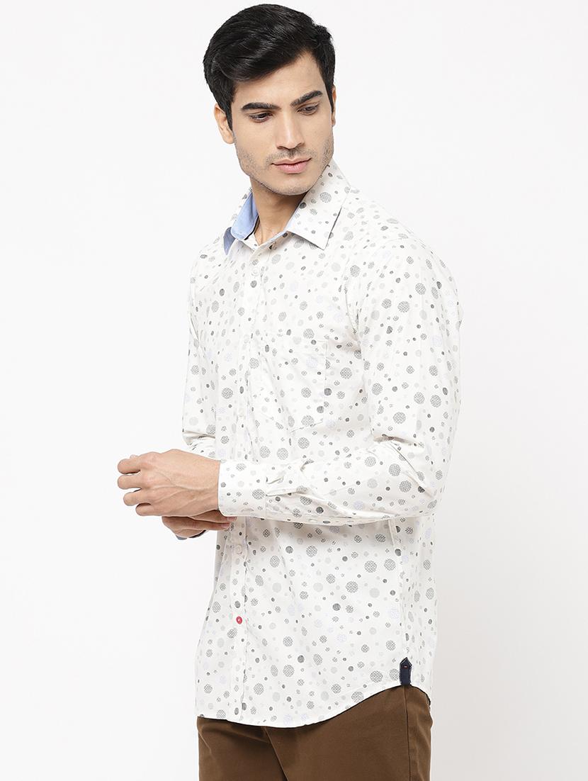 white printed casual shirt - 16954796 - Zoom Image - 2