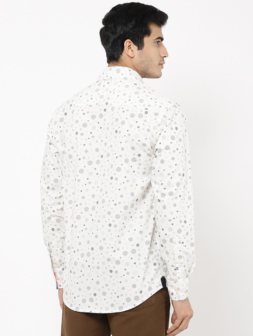 white printed casual shirt - 16954796 - Zoom Image - 3