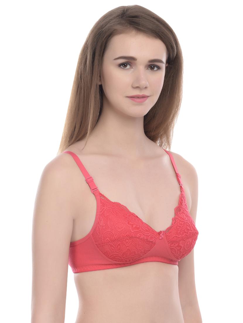 bow patch lace panel bra - 16954872 - Zoom Image - 6