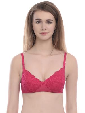 bow patch lace panel bra - 16954875 - Standard Image - 5