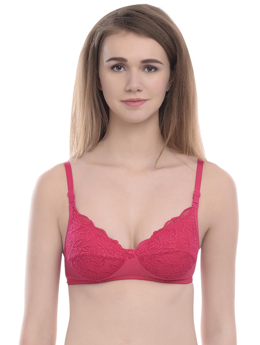 bow patch lace panel bra - 16954875 - Zoom Image - 5