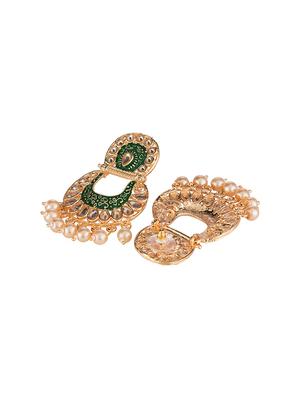 green brass chandellier earring - 16955312 - Standard Image - 2