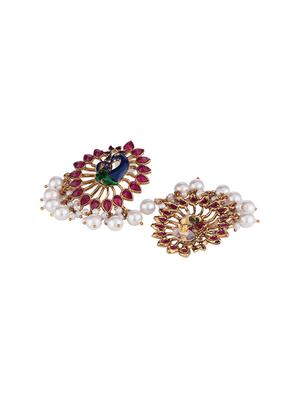 pink brass studs earring - 16955313 - Standard Image - 2
