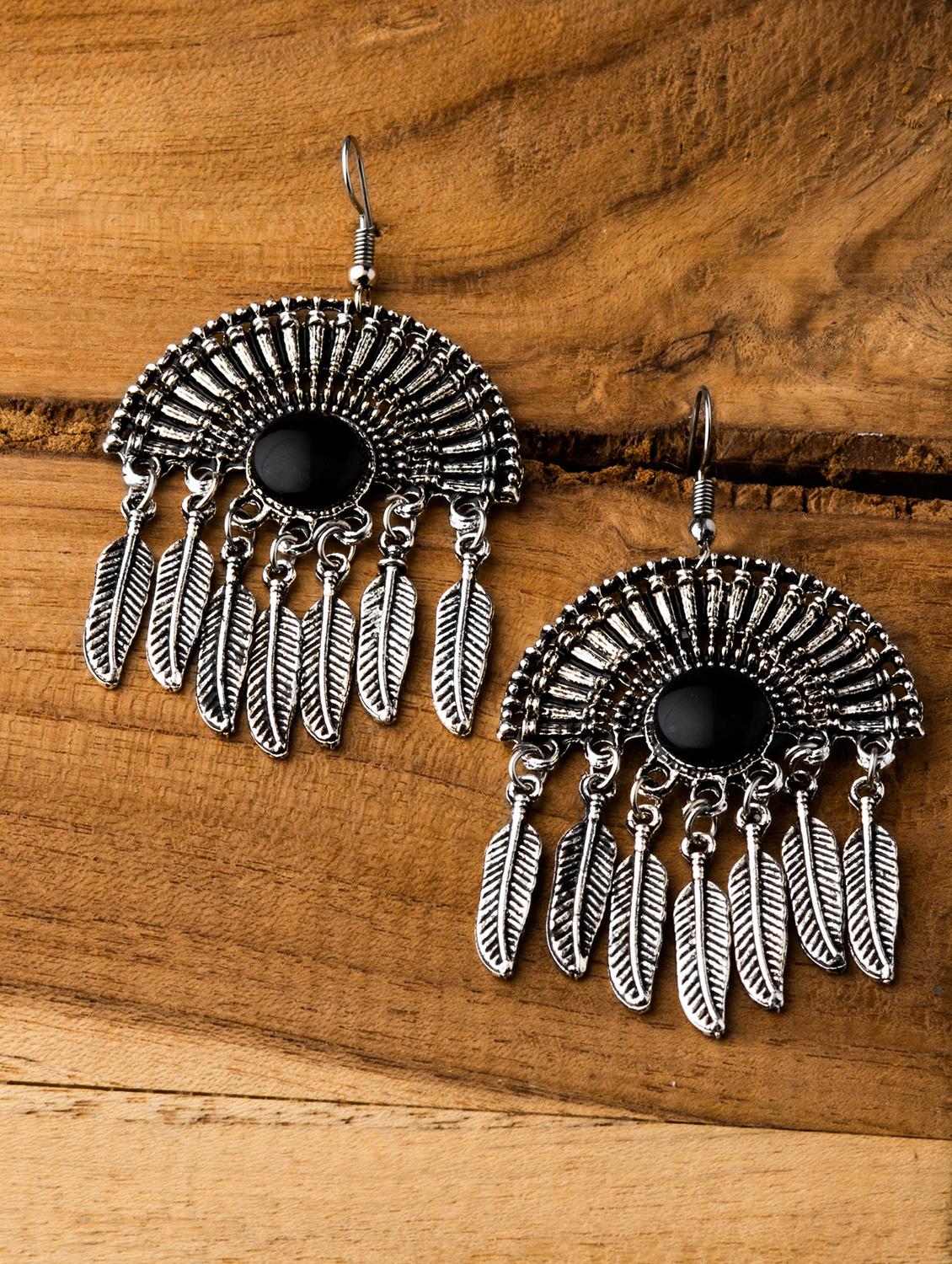black brass drop earring - 16955314 - Zoom Image - 1
