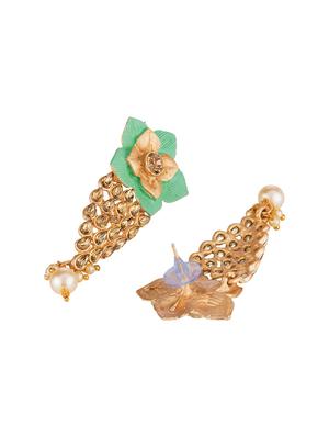 green brass drop earring - 16955319 - Standard Image - 2
