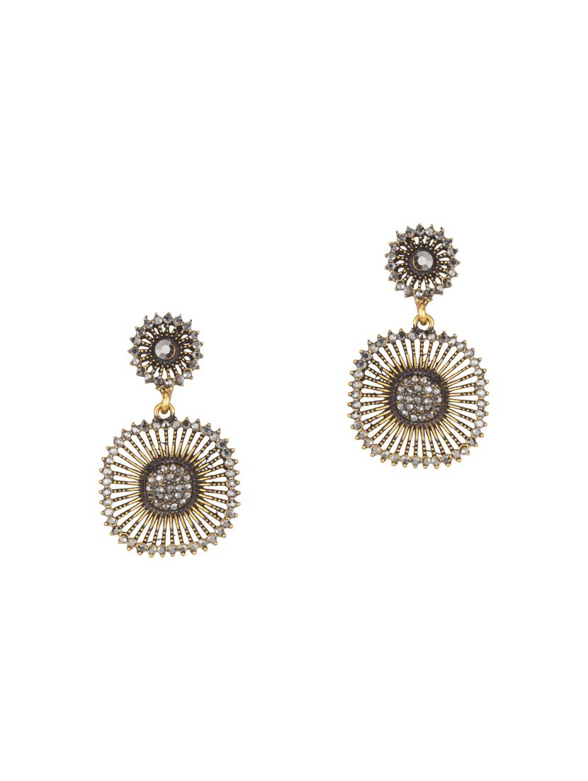 gold brass drop earring - 16955324 - Zoom Image - 3