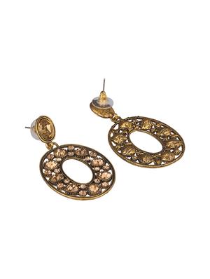 gold brass drop earring - 16955325 - Standard Image - 2