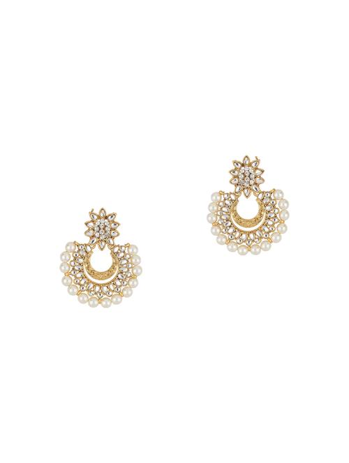 gold brass chandballi earring - 16955329 - Standard Image - 1
