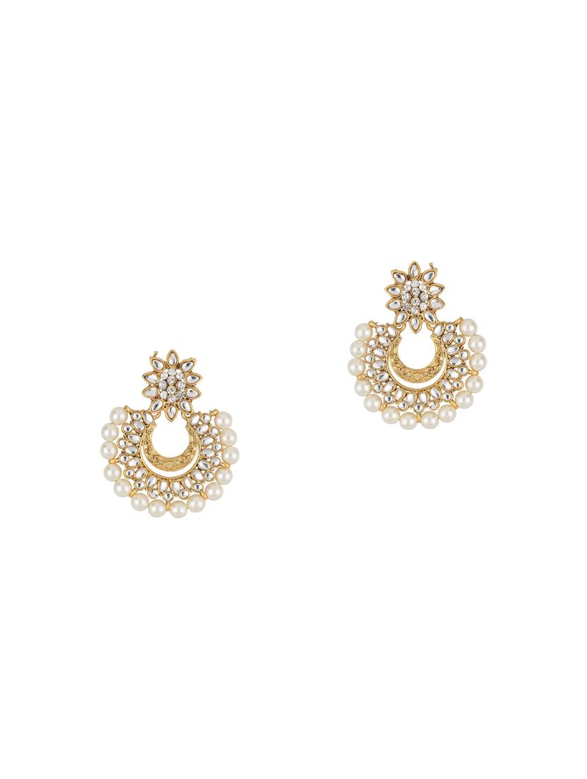 gold brass chandballi earring - 16955329 - Zoom Image - 1