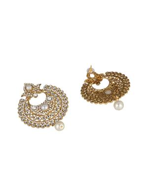 gold brass chandballi earring - 16955330 - Standard Image - 2