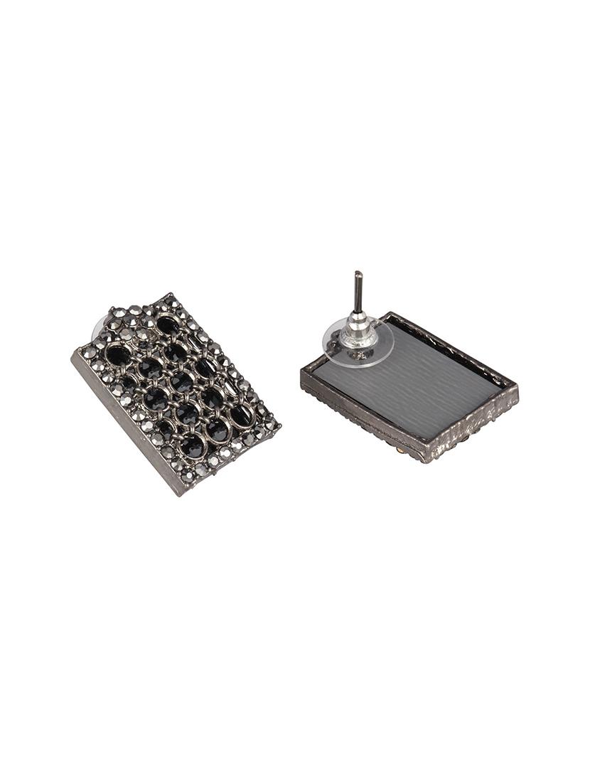 black brass studs earring - 16955331 - Zoom Image - 2