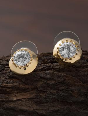 silver brass studs earring - 16955338 - Standard Image - 3