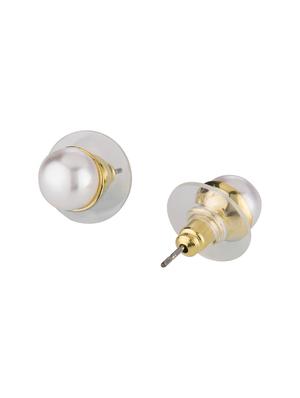 white brass studs earring - 16955340 - Standard Image - 2