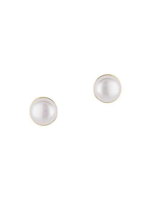 white brass studs earring - 16955343 - Standard Image - 1