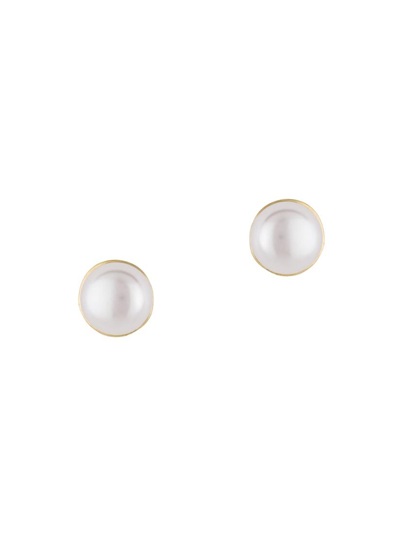 white brass studs earring - 16955343 - Zoom Image - 1