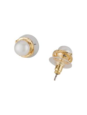 white brass studs earring - 16955349 - Standard Image - 2