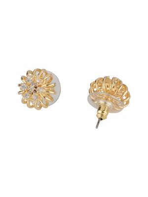 gold brass studs earring - 16955350 - Standard Image - 2