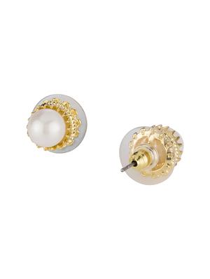gold brass studs earring - 16955352 - Standard Image - 2