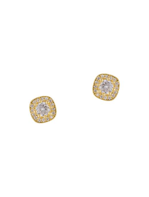 gold brass studs earring - 16955353 - Standard Image - 1