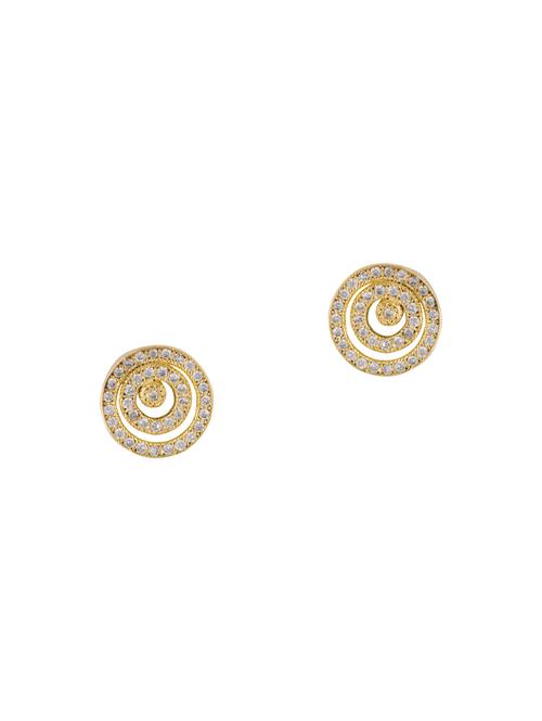 gold brass studs earring - 16955354 - Standard Image - 1