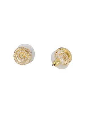 gold brass studs earring - 16955354 - Standard Image - 2