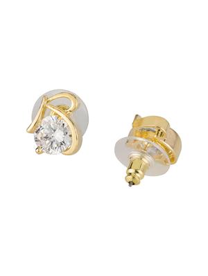 gold brass studs earring - 16955357 - Standard Image - 2