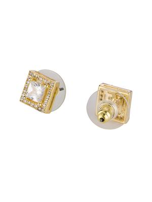 gold brass studs earring - 16955358 - Standard Image - 2